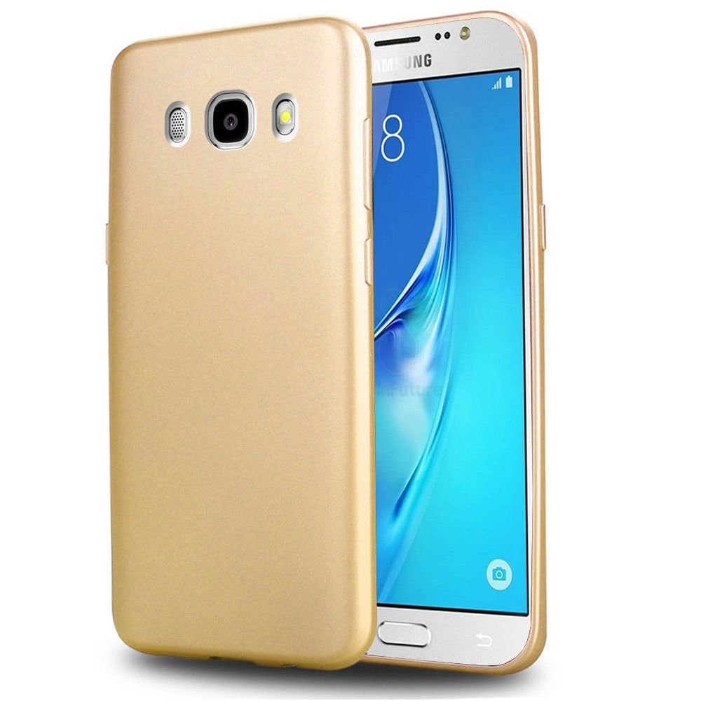 Samsung Galaxy J7 2016 - Σιλικόνη Μεταλιζέ Χρυσή