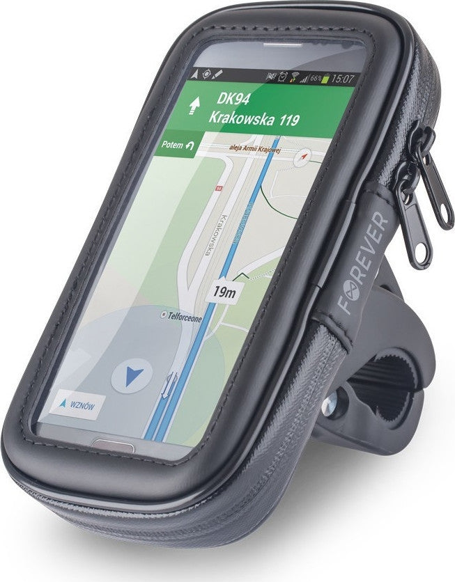 Forever Βάση Κινητού Μοτοσυκλέτας με Αδιάβροχη Θήκη για το Τιμόνι έως 5.7"