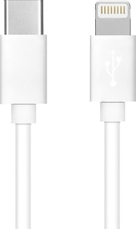 Braided USB 2.0 Cable USB-C male - Lightning Λευκό 1m