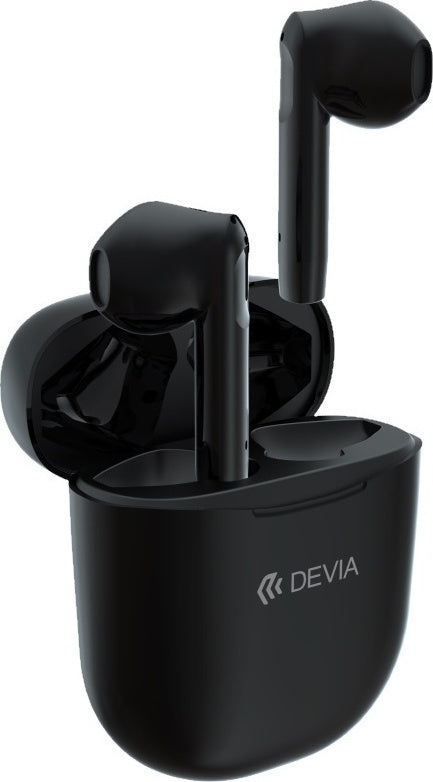 Devia Joy A10 Earbud Bluetooth Handsfree Ακουστικά με Θήκη Φόρτισης Μαύρα