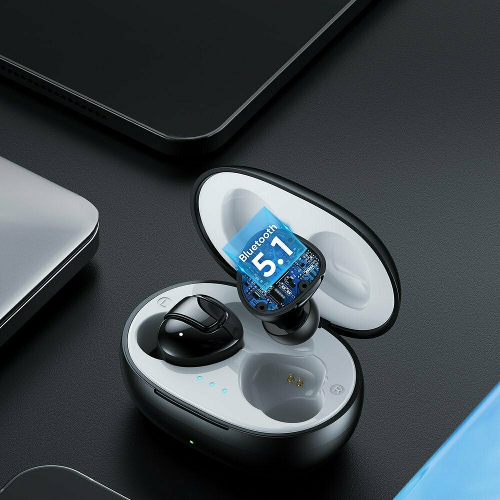 Joyroom JR-TL10 In-ear Bluetooth Handsfree Ακουστικά με Θήκη Φόρτισης Μαύρα