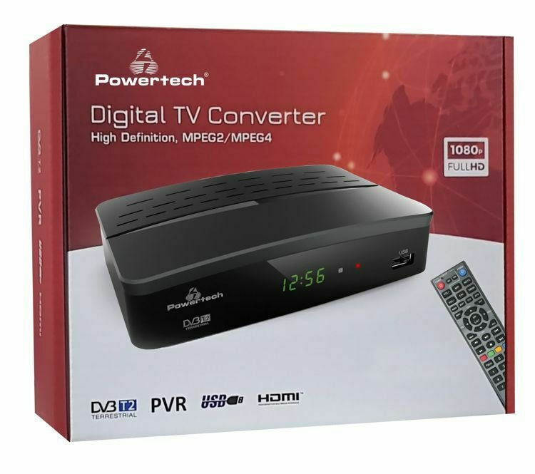 Powertech PT-779 Ψηφιακός Δέκτης Mpeg-4 Full HD (1080p) με Λειτουργία PVR (Εγγραφή σε USB) Σύνδεσεις SCART / HDMI / USB
