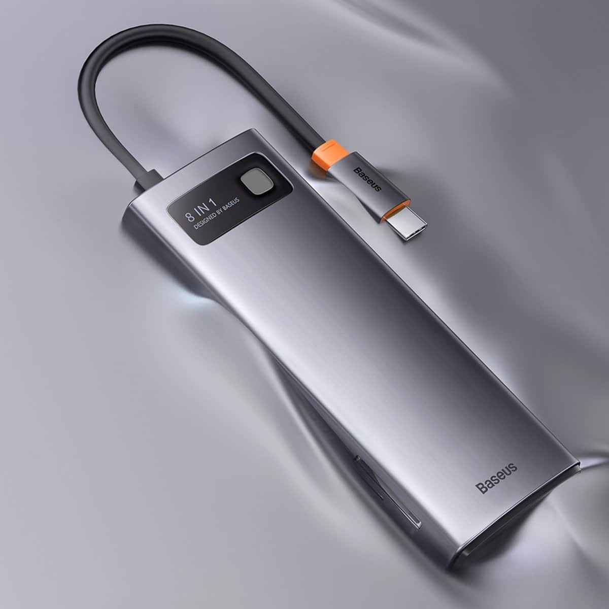 Baseus Metal Gleam Series 8in1 USB-C Docking Station με HDMI 4K PD Ethernet Γκρι