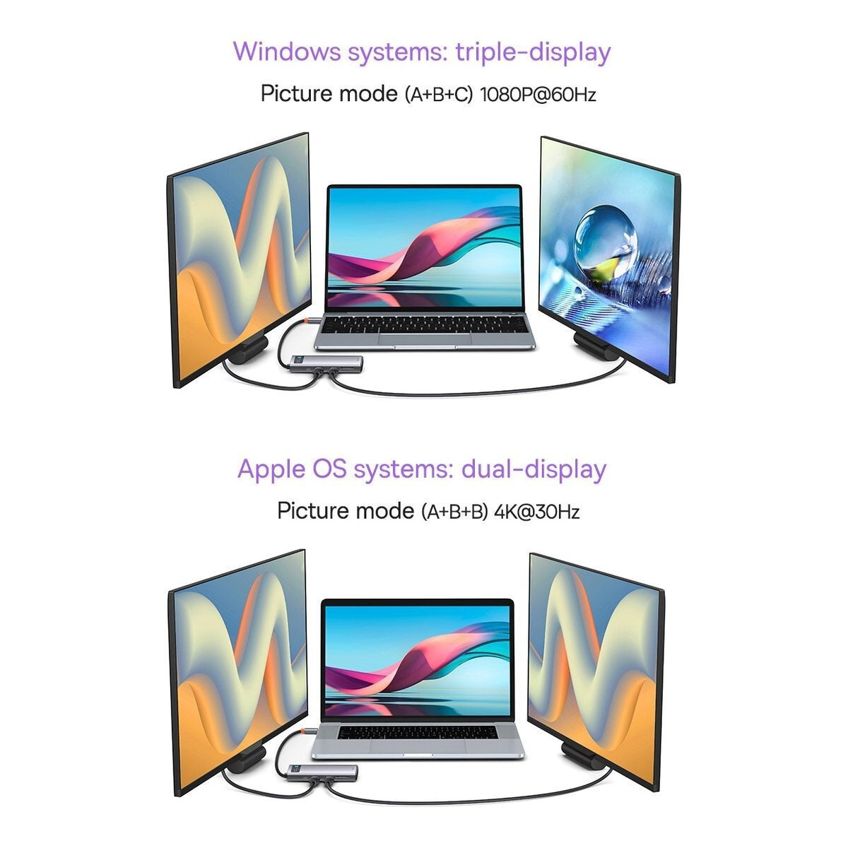 Baseus Metal Gleam Series 8in1 USB-C Docking Station με HDMI 4K PD Ethernet Γκρι