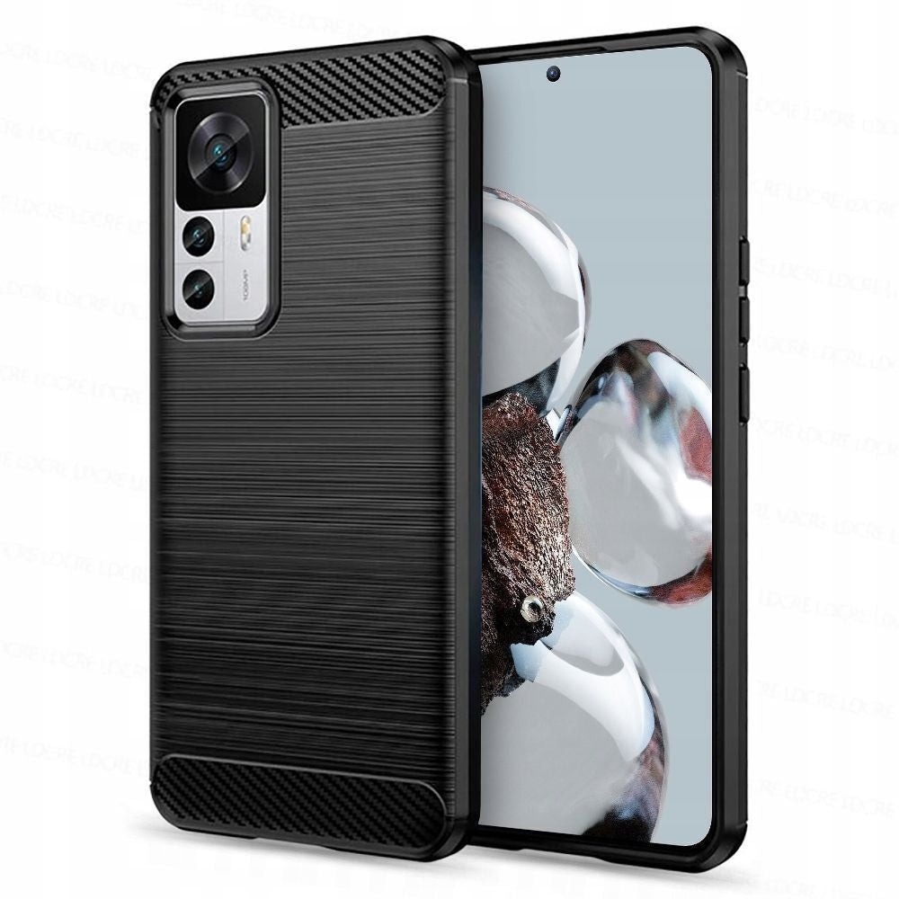 Carbon Back Cover Σιλικόνης Μαύρο (Xiaomi 12T / 12T Pro)