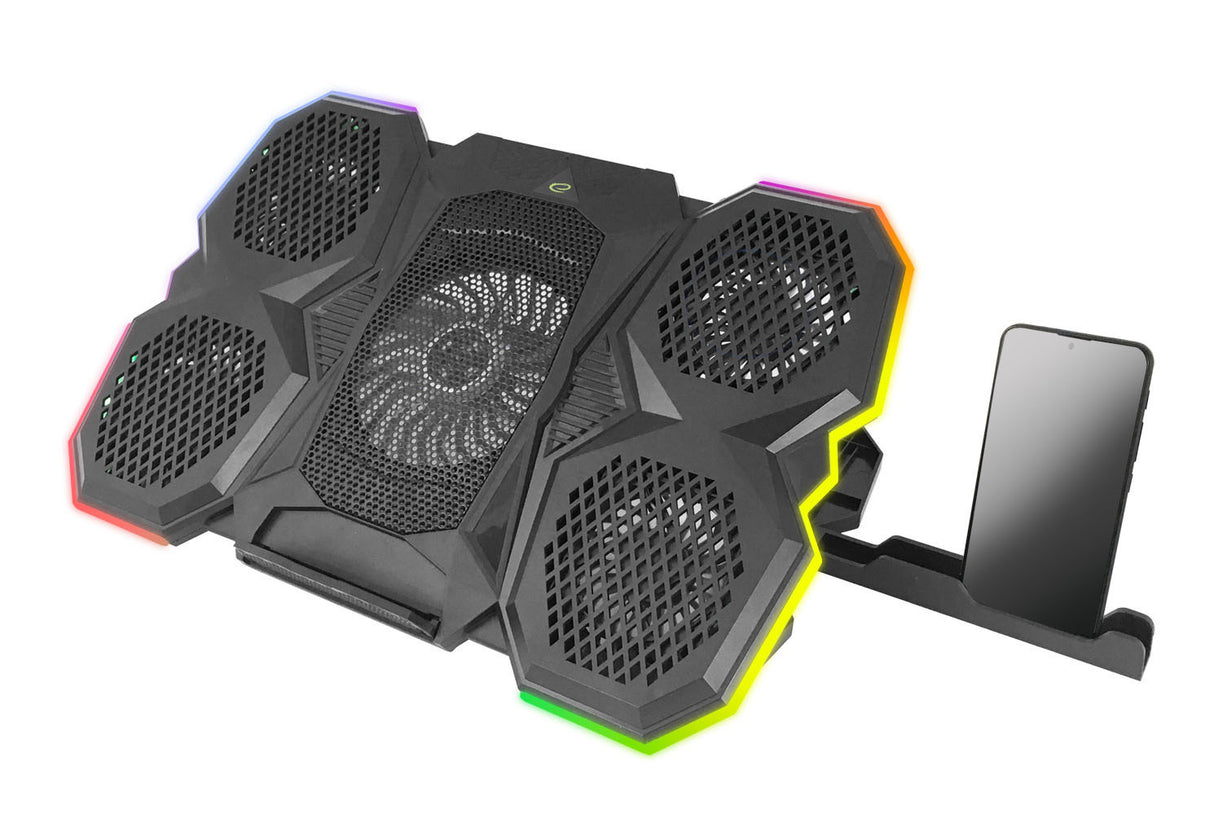 Esperanza Breva Cooling Pad για Laptop έως 17" με 5 Ανεμιστήρες και Φωτισμό