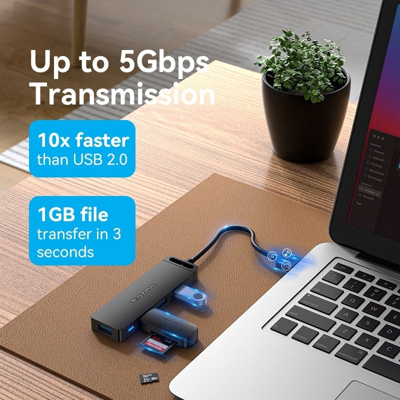 Vention USB 3.0 Hub 4 Θυρών με σύνδεση USB-A