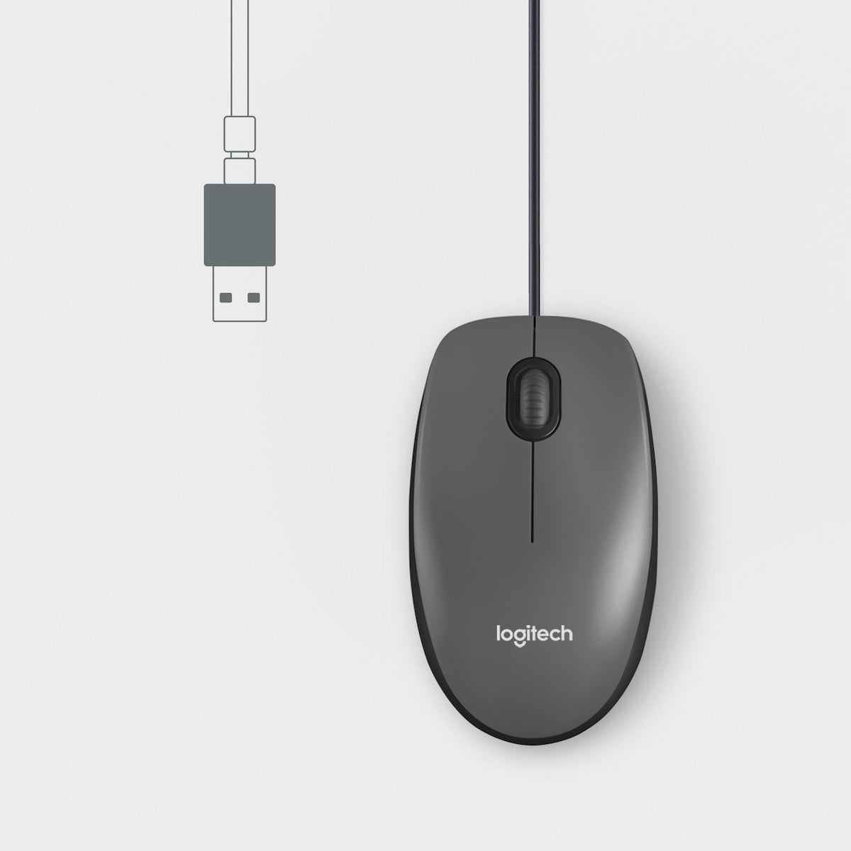 Logitech M100 Ενσύρματο Ποντίκι Μαύρο