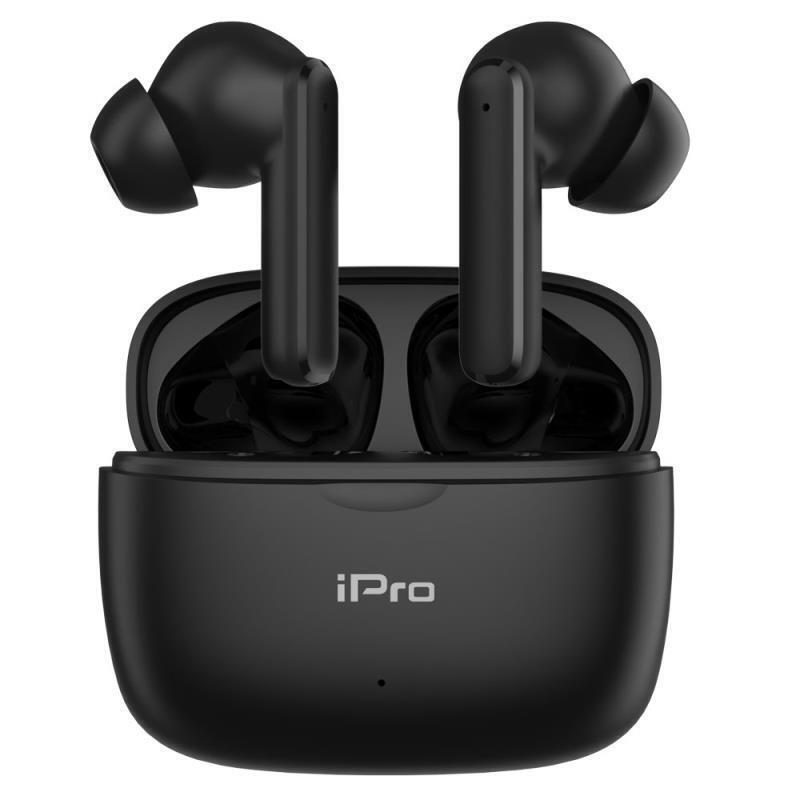 iPro TW300 Plus In-ear Bluetooth Handsfree Ακουστικά με Θήκη Φόρτισης Μαύρα