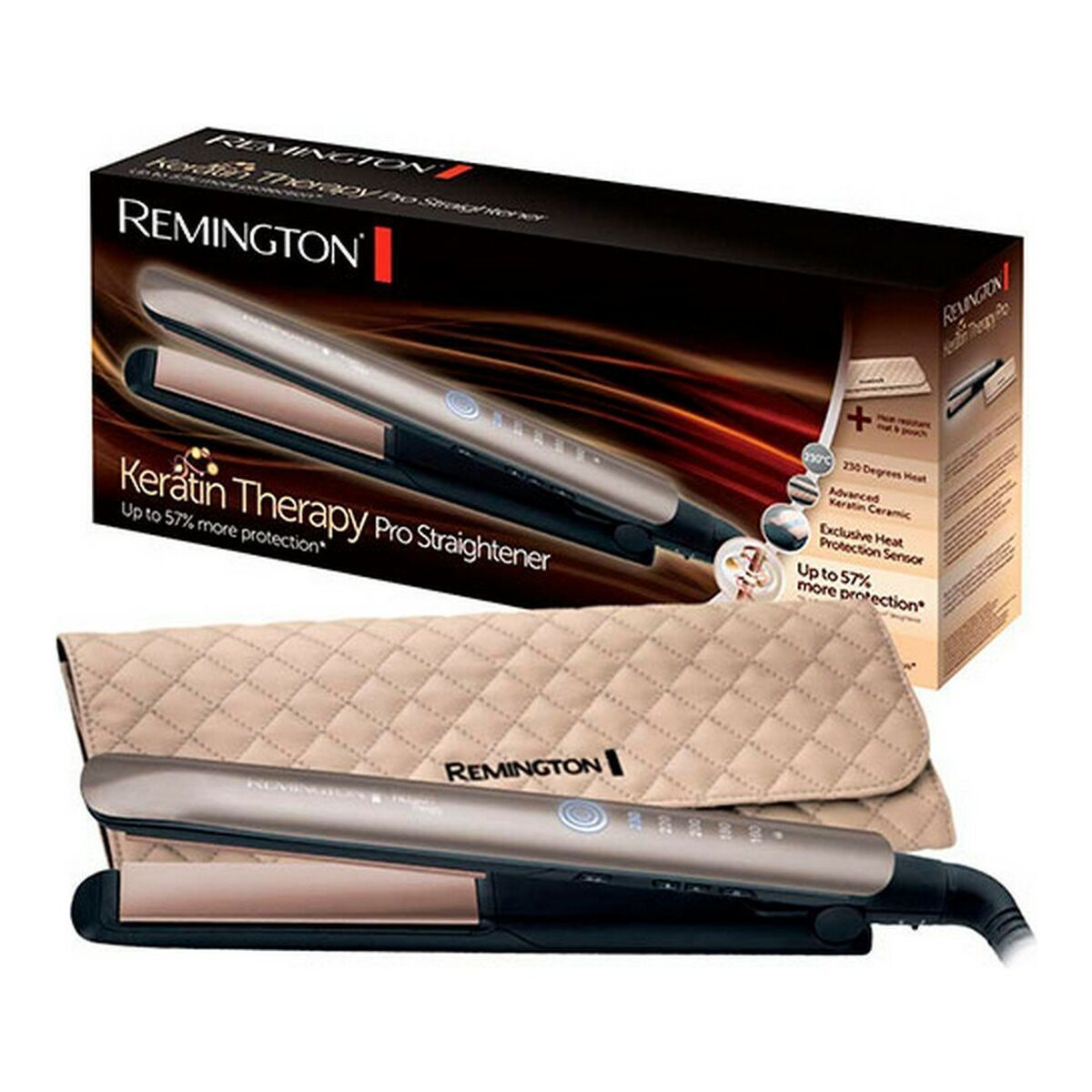 Remington Keratin Therapy Pro S8590 Πρέσα Μαλλιών με Κεραμικές Πλάκες
