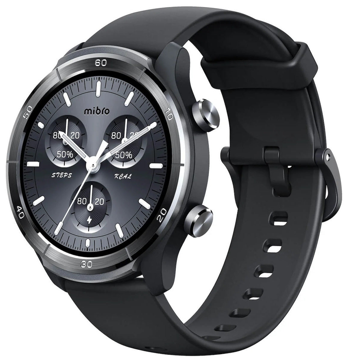 Mibro A3 Aluminium 45mm Smartwatch με Παλμογράφο (Μαύρο)