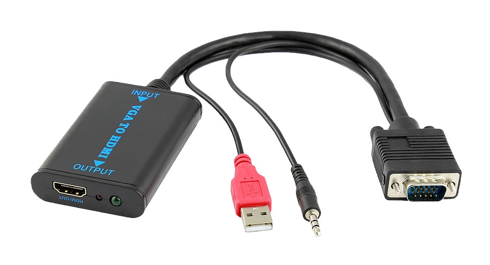 Powertech 3.5mm / USB-A / VGA male - HDMI female (CAB-H070)