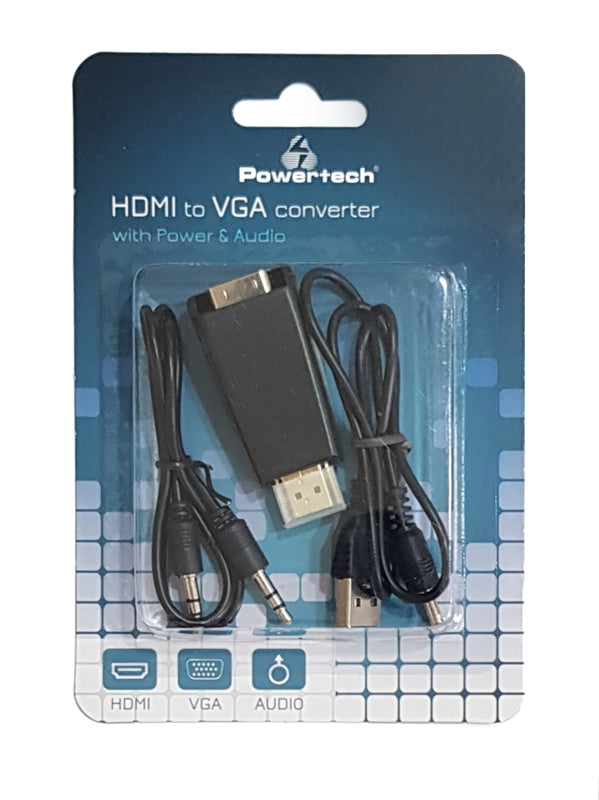 Powertech HDMI male - 3.5mm / VGA female (CAB-H076)
