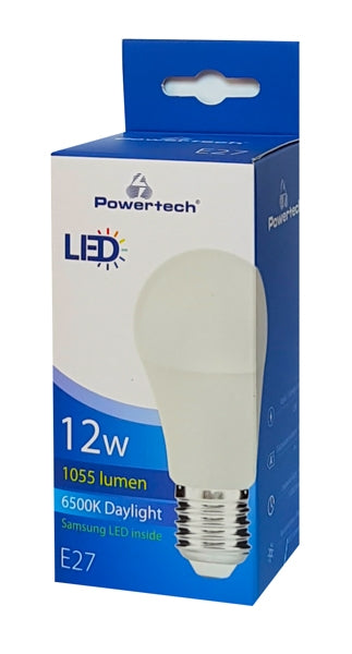 POWERTECH LED Λάμπα Globe E27-005 12W, 6500K, E27, Samsung LED, IC