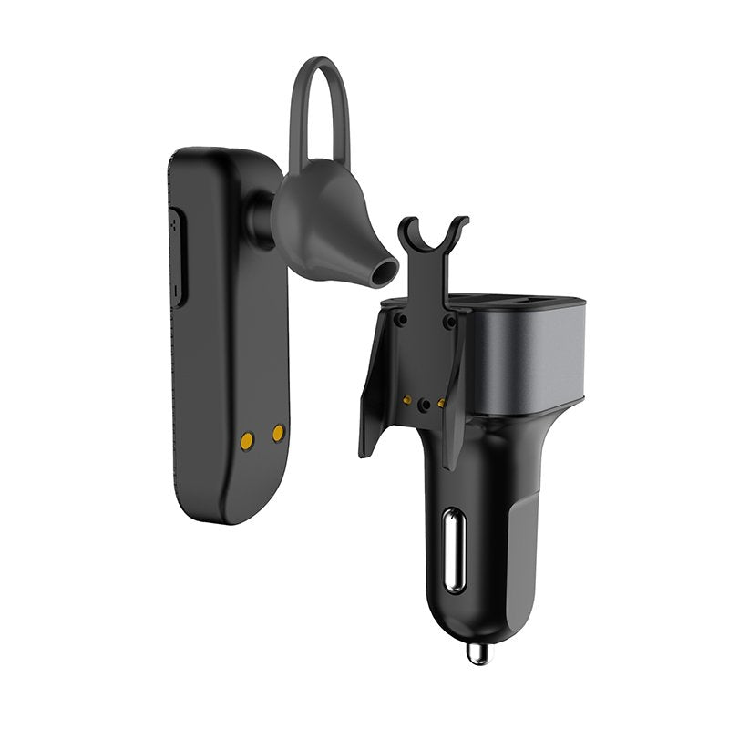 Dudao Φορτιστής Αυτοκινήτου Μαύρος R10 3.4A με Θύρες: 2xUSB και Ακουστικά Bluetooth