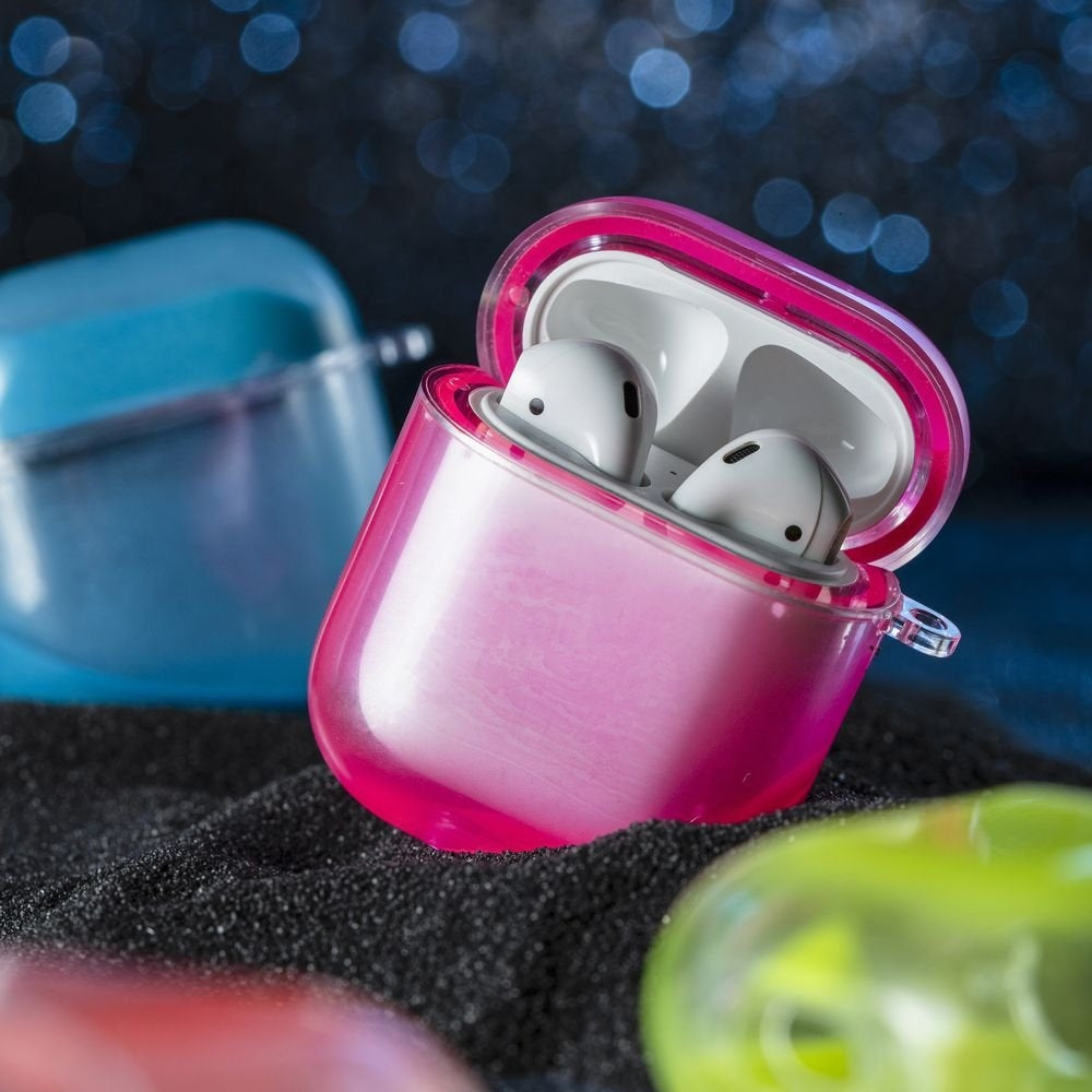 Kingxbar Galaxy Nightglow Luminescent Θήκη Σιλικόνης σε Κόκκινο χρώμα για Apple AirPods
