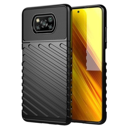 Hurtel Thunder Back Cover Σιλικόνης Ανθεκτική Μαύρο (Poco X3 NFC / X3 Pro)