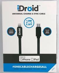 iDroid USB to Lightning,micro USB Cable Μαύρο 1m (IDROID-BK)