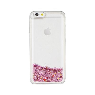 Forcell Liquid Glitter Sand & Stars Back Cover Σιλικόνης Ροζ(iPhone 6/6s)