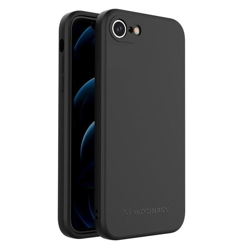 Wozinsky Color Back Cover Σιλικόνης Μαύρο (iPhone SE 2020/8/7)