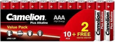 Camelion Plus Αλκαλικές Μπαταρίες AAA 1.5V 12τμχ
