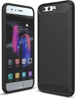 Forcell Carbon Back Cover Σιλικόνης Μαύρο (Honor 9)