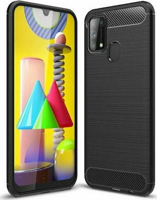 Carbon Back Cover Σιλικόνης Μαύρο (Galaxy M31)