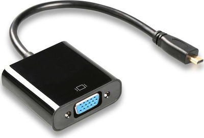 Powertech Μετατροπέας micro HDMI male σε VGA female (PTH-027)
