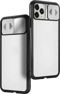 Wozinsky Magnetic Full Cover Case with Camera Slider Clear / Black (iPhone 11 Pro Max)
