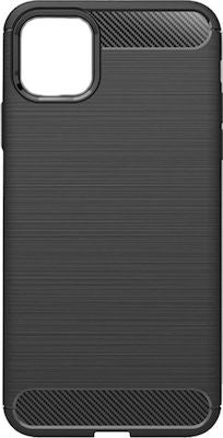 Carbon Back Cover Σιλικόνης Μαύρο (iPhone 12 mini)