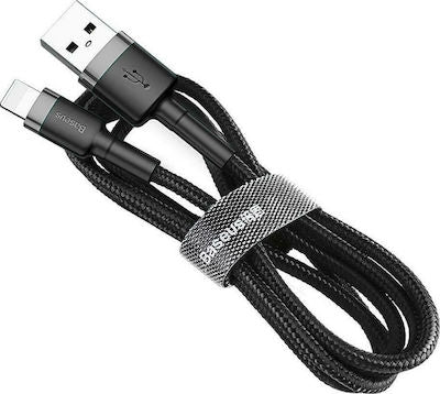Baseus Cafule IP Edition Braided USB-A to Lightning Cable Μαύρο 0.5m (CALKLF-AG1)