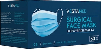 Vestamed Χειρουργική Μάσκα BFE >98% Τύπος II EN14683:2019 50τμχ