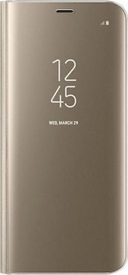 Clear View Book Πλαστικό Χρυσό (Galaxy A14)