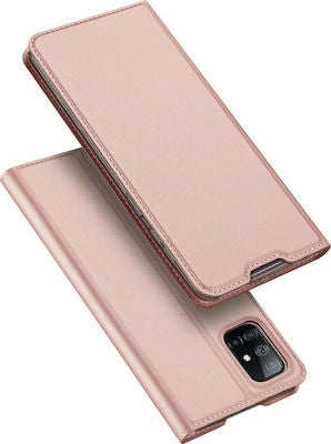 Dux Ducis Skin Pro Book Δερματίνης Ροζ (Galaxy M51)