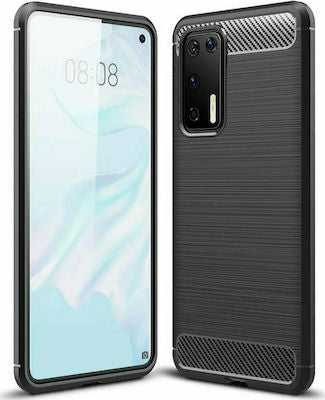 Hurtel Brushed Carbon Back Cover Μαύρο (Huawei P40)