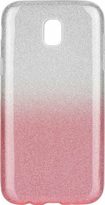 Forcell Shining Back Cover Διαφανές Ροζ (Galaxy J5 2017)