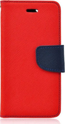 Fancy Wallet Δερματίνης Κόκκινο / Σκούρο Μπλε (Galaxy A52)