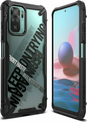 Ringke Fusion X Back Cover Πλαστικό / Σιλικόνης Μαύρο Cross (Redmi Note 10 / 10s)