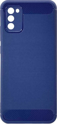 Carbon Back Cover Σιλικόνης Μπλε (Galaxy A02s)