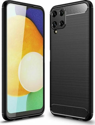 Carbon Back Cover Σιλικόνης Μαύρο (Galaxy A22 4G)