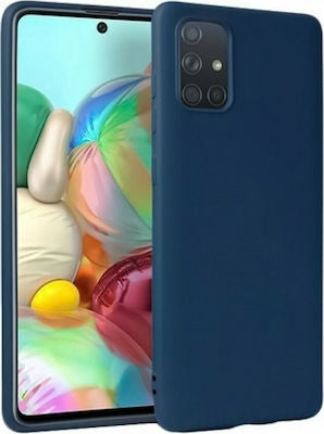 Matt Back Cover Σιλικόνης Navy Μπλε (Galaxy A12)