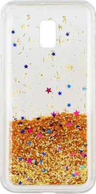 Forcell Liquid Glitter Back Cover Σιλικόνης Χρυσό (Galaxy J3 2017)