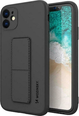 Wozinsky Kickstand Flexible Back Cover Σιλικόνης Μαύρο (iPhone SE 2020/8/7)