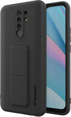 Wozinsky Kickstand Flexible Back Cover Σιλικόνης Μαύρο (Redmi 9)