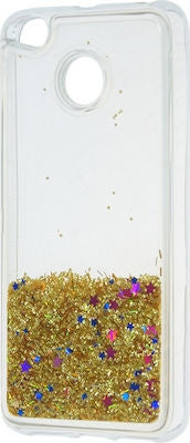 Forcell Liquid Glitter Sand & Stars Back Cover Σιλικόνης Χρυσό (Redmi 4x)