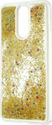 Forcell Liquid Glitter Sand & Stars Back Cover Σιλικόνης Χρυσό (Galaxy J7 2017)