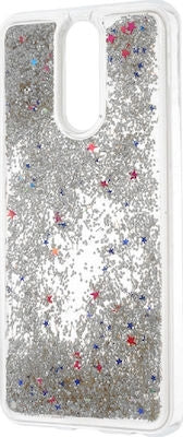 Forcell Liquid Glitter Sand & Stars Back Cover Σιλικόνης Ασημί (Galaxy J7 2017)