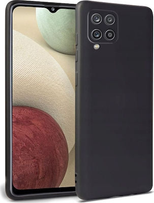Back Cover Σιλικόνης Matt Μαύρο (Galaxy A12)