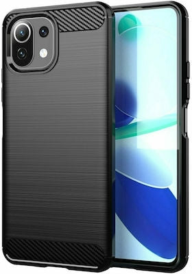Hurtel Carbon Back Cover Σιλικόνης Μαύρο (Mi 11 Lite / 11 Lite 5G / 11 Lite 5G NE)