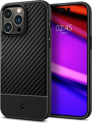 Spigen Core Armor Back Cover Σιλικόνης Ανθεκτική Matte Black (iPhone 14 Pro)
